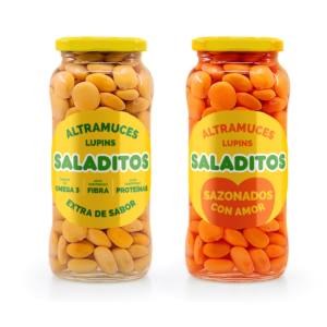 #SALADITOSSAZONADOS- Pack de 6 Tarros cristal 380 g (3 tarros de 380 g originales y 3 tarros de 380 g sazonados con amor)